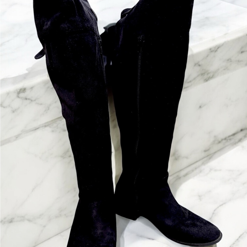 Bonprix wide calf faux suede over the knee boot